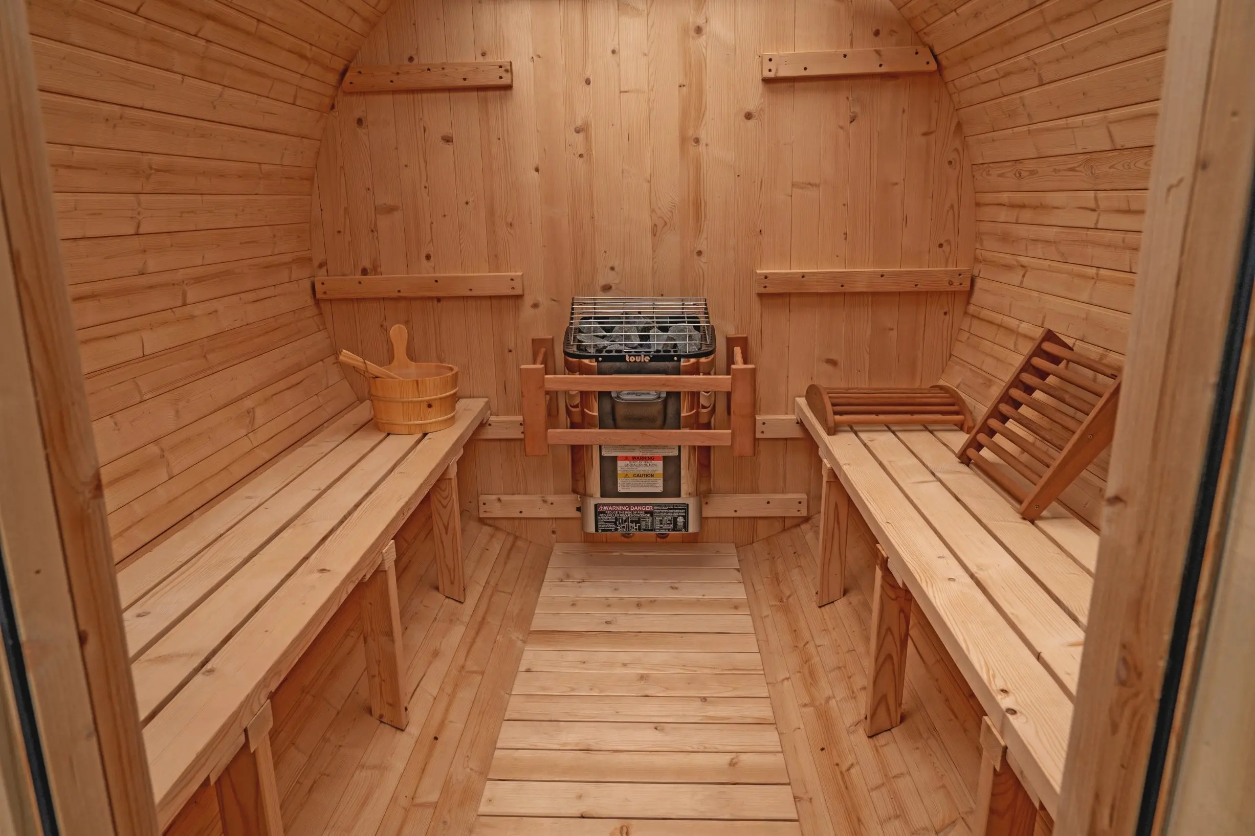 8 FT Classic Thermowood Barrel Sauna  - 6-8 Person - Image 10