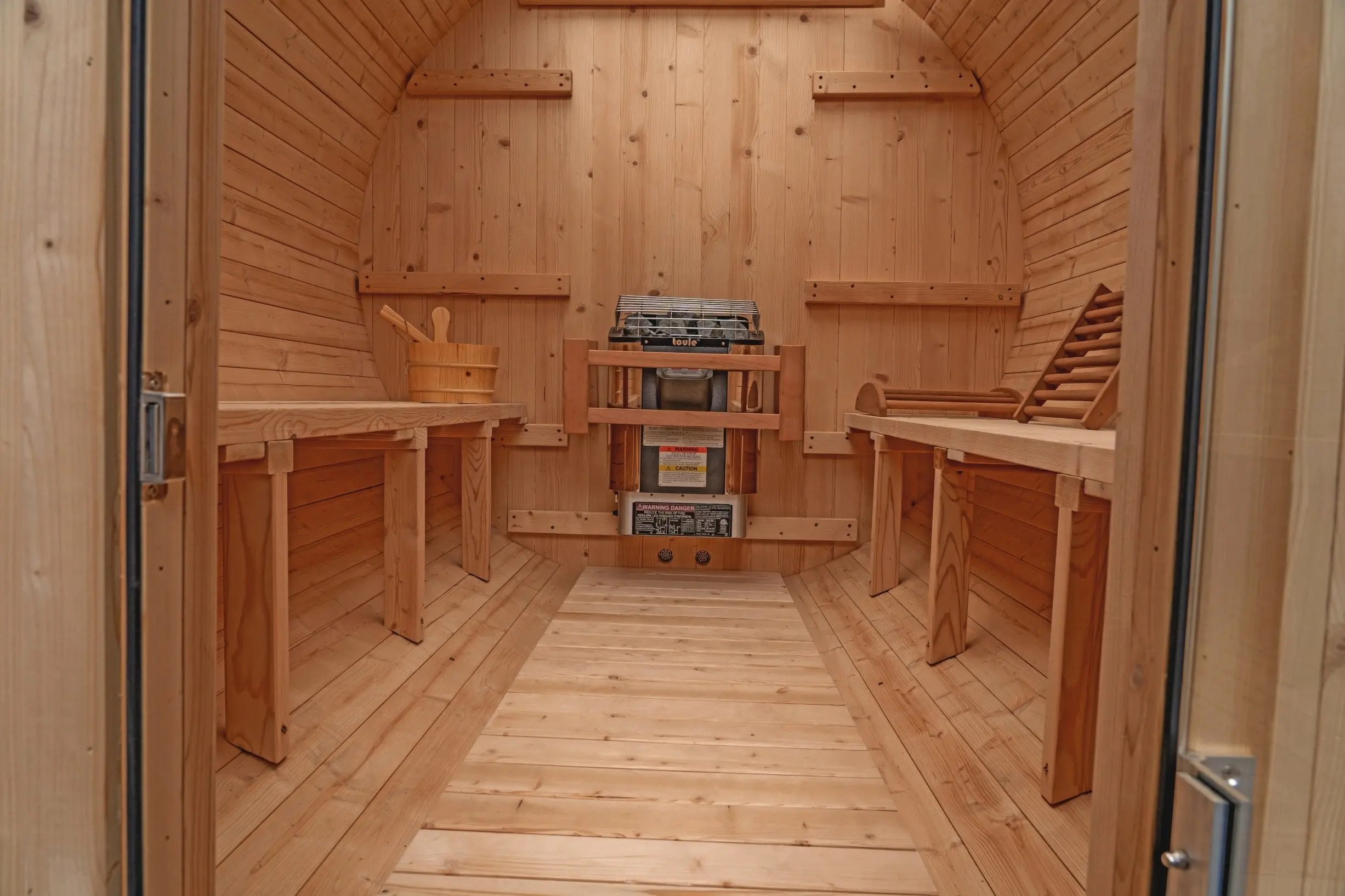 8 FT Classic Thermowood Barrel Sauna  - 6-8 Person - Image 11