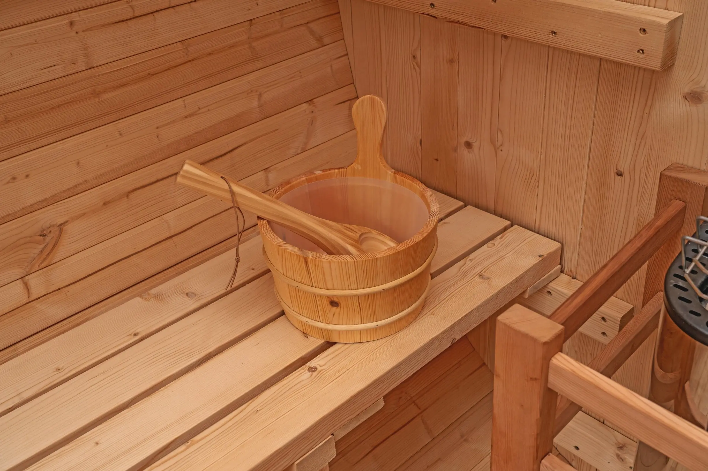 8 FT Classic Thermowood Barrel Sauna  - 6-8 Person - Image 14