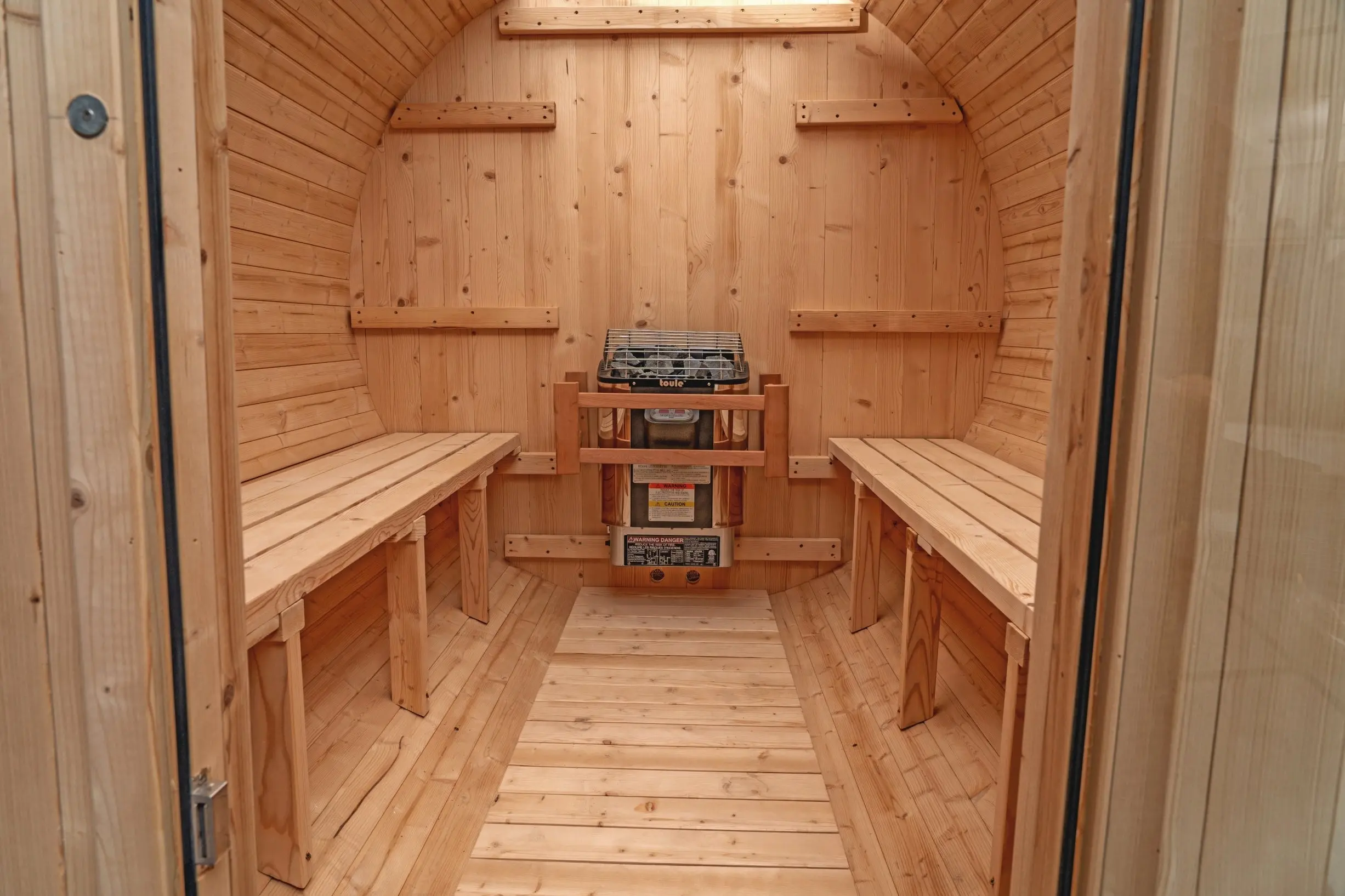 8 FT Classic Thermowood Barrel Sauna  - 6-8 Person - Image 3