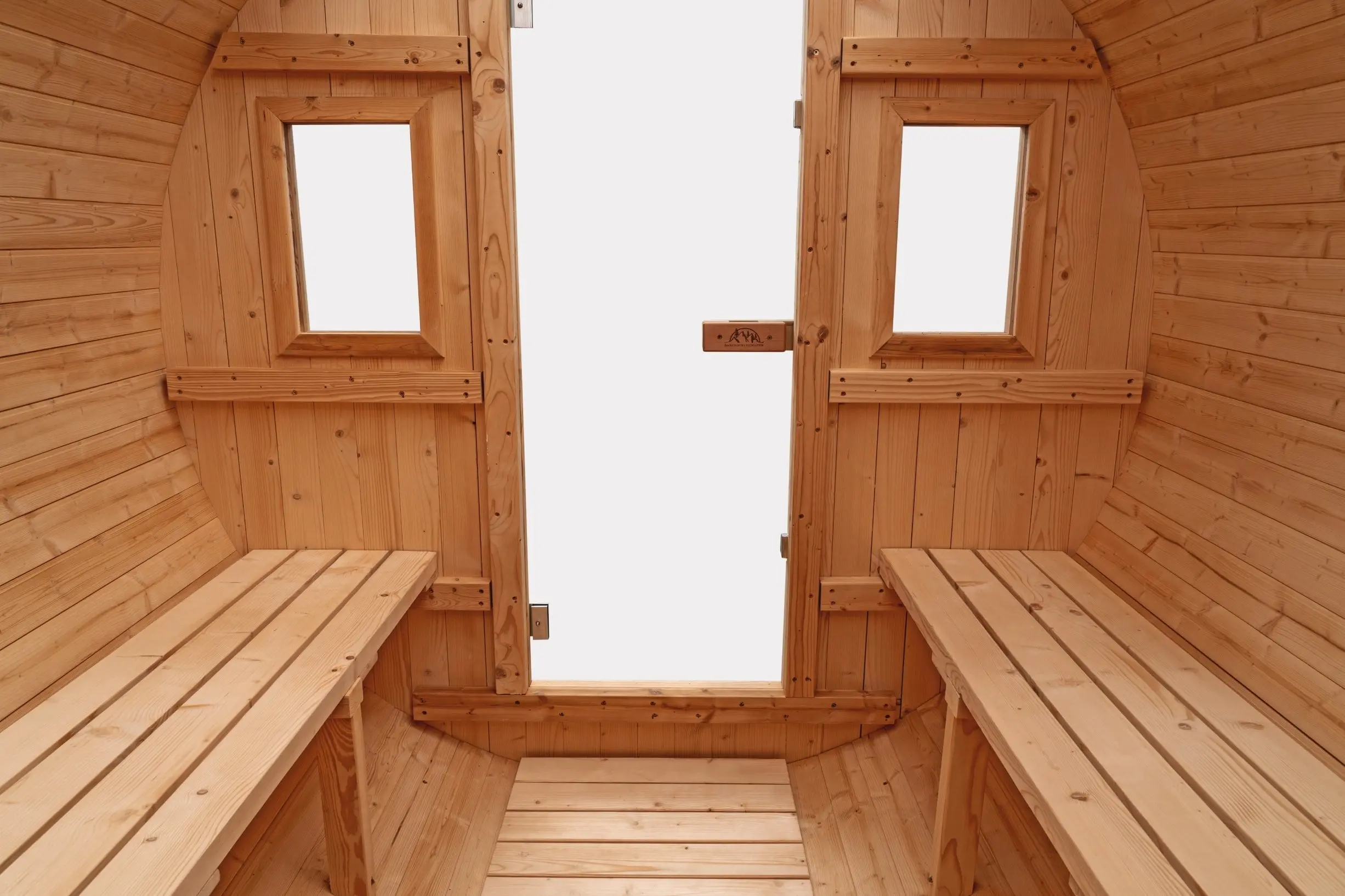 8 FT Classic Thermowood Barrel Sauna  - 6-8 Person - Image 5