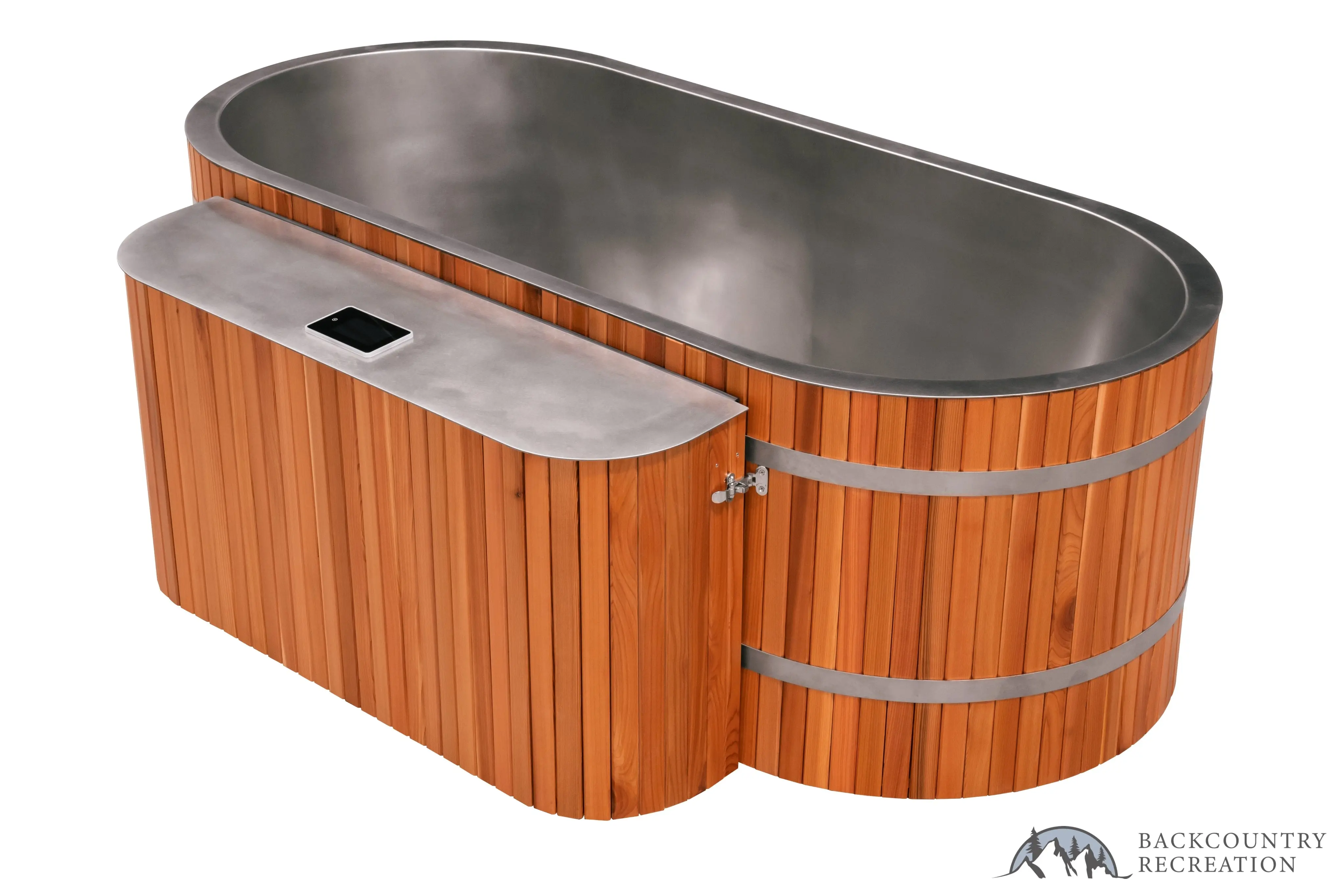 Lifetimer ™ Cedar Hot Tub  w/ Stainless Steel Liner - Electric  Heater (2 Person Deep) - Image 5