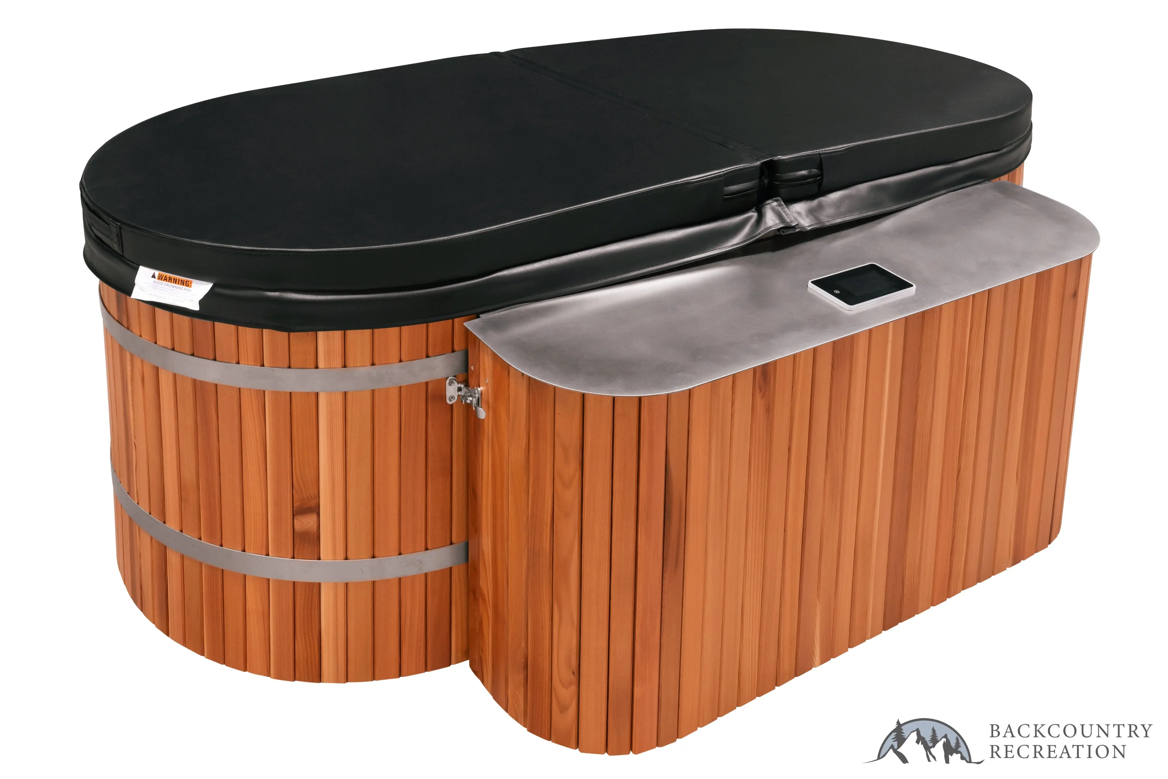 Lifetimer ™ Cedar Hot Tub  w/ Stainless Steel Liner - Electric  Heater (2 Person Deep) - Image 9