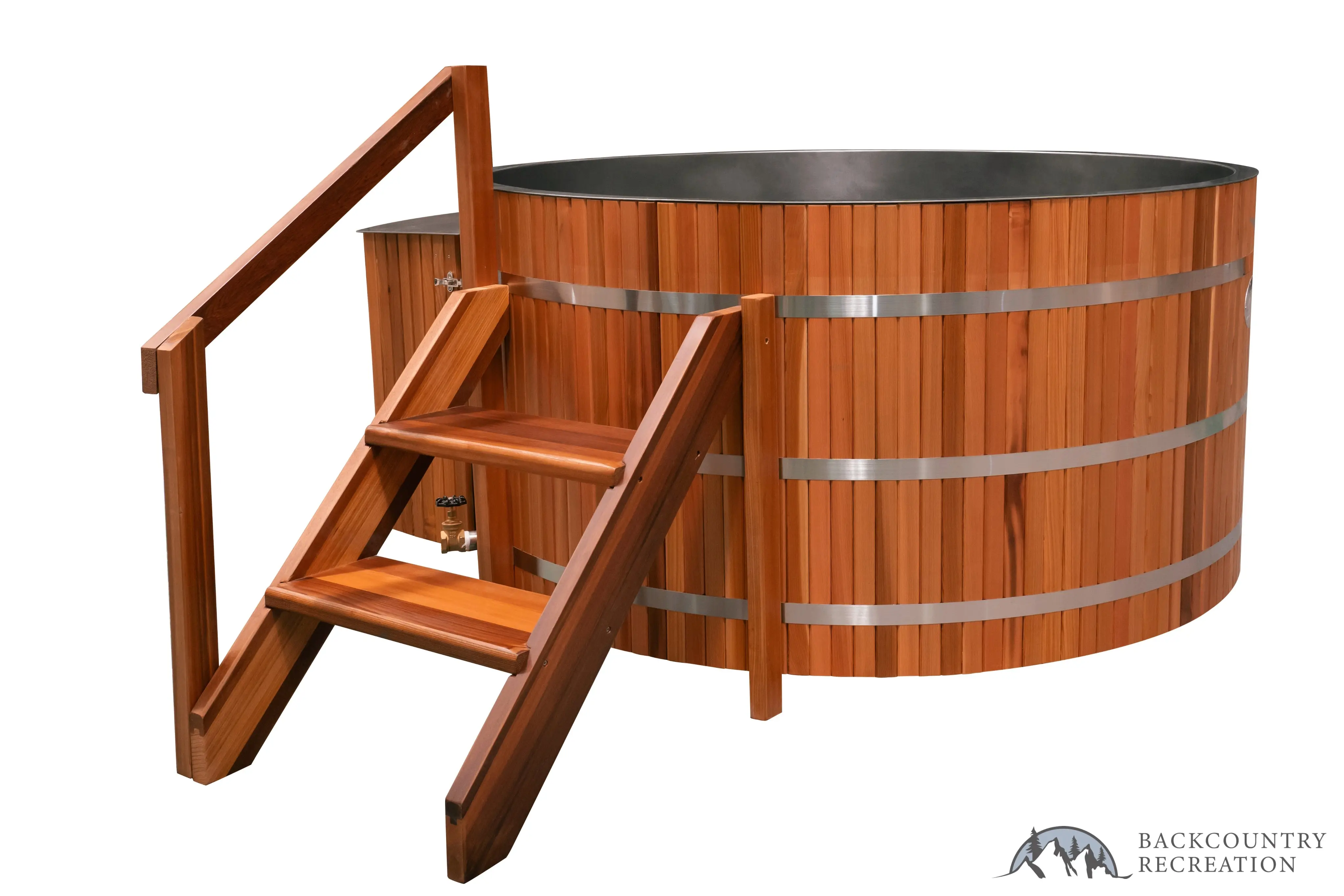 Lifetimer ™ Cedar Hot Tub w/ Stainless Steel Liner - Electric Heater (6 Person) - Image 3