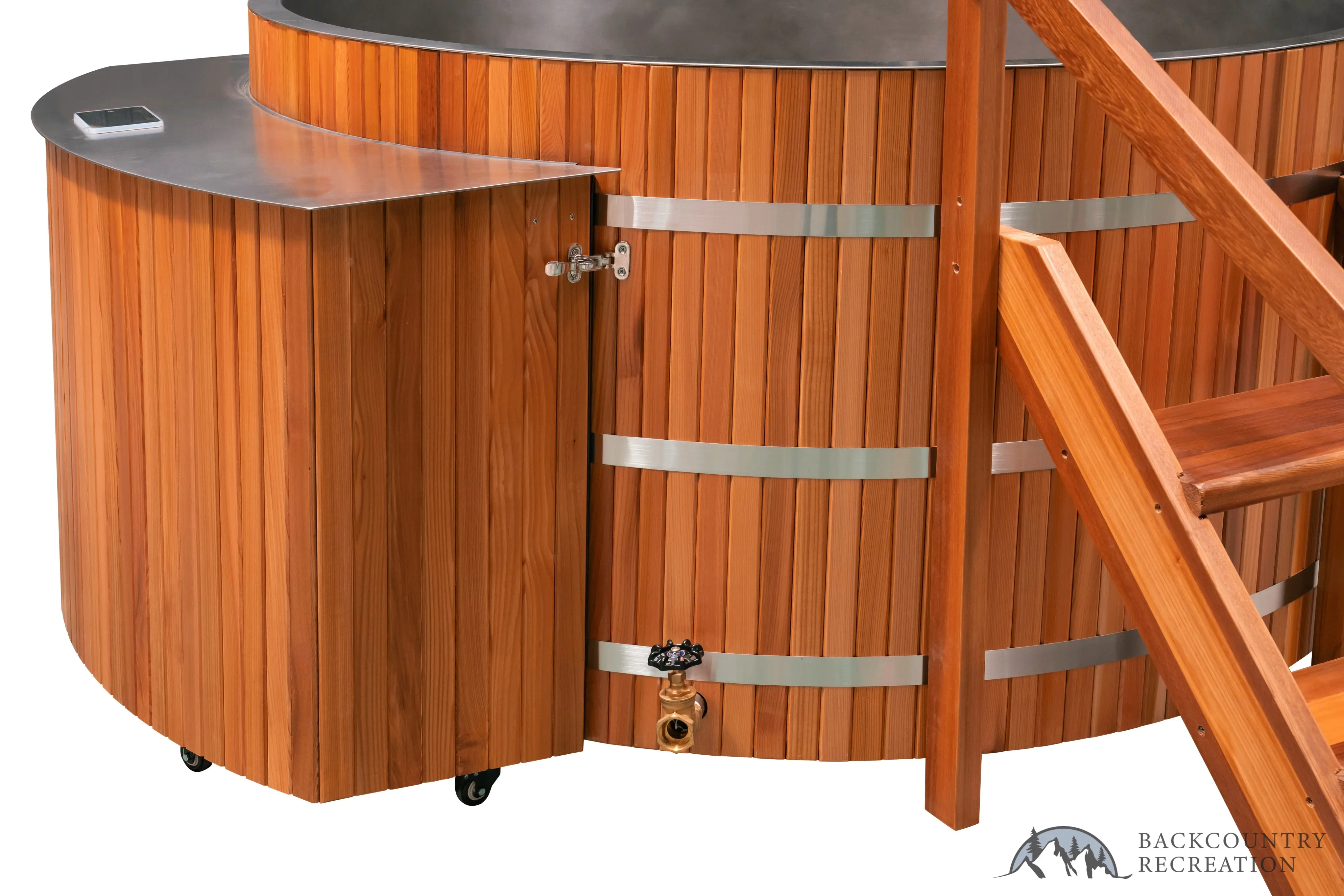 Lifetimer ™ Cedar Hot Tub w/ Stainless Steel Liner - Electric Heater (6 Person) - Image 9