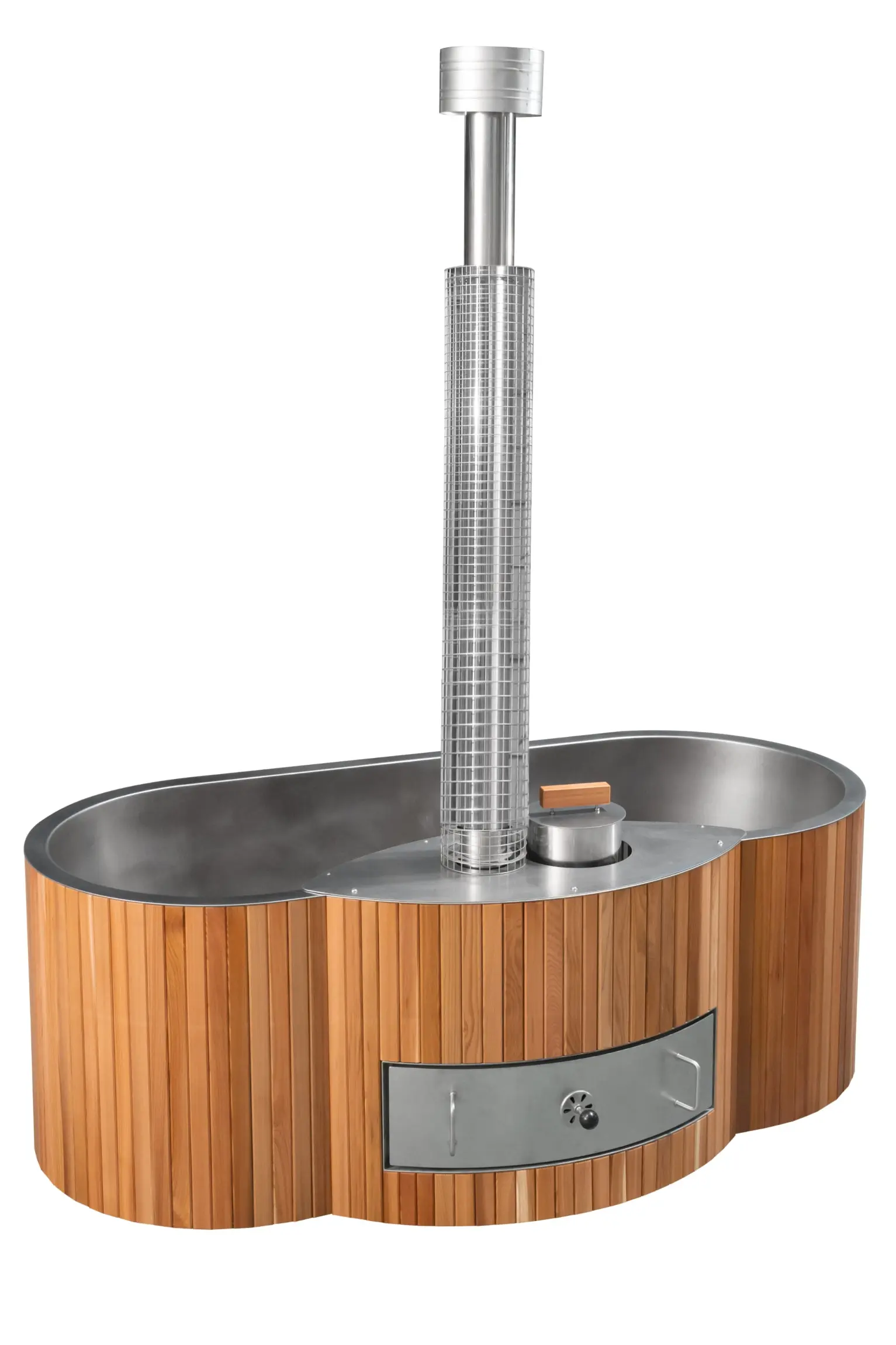 Lifetimer ™ Cedar Hot Tub  w/ Stainless Steel Liner - Wood Fired (2 Person) - Image 10