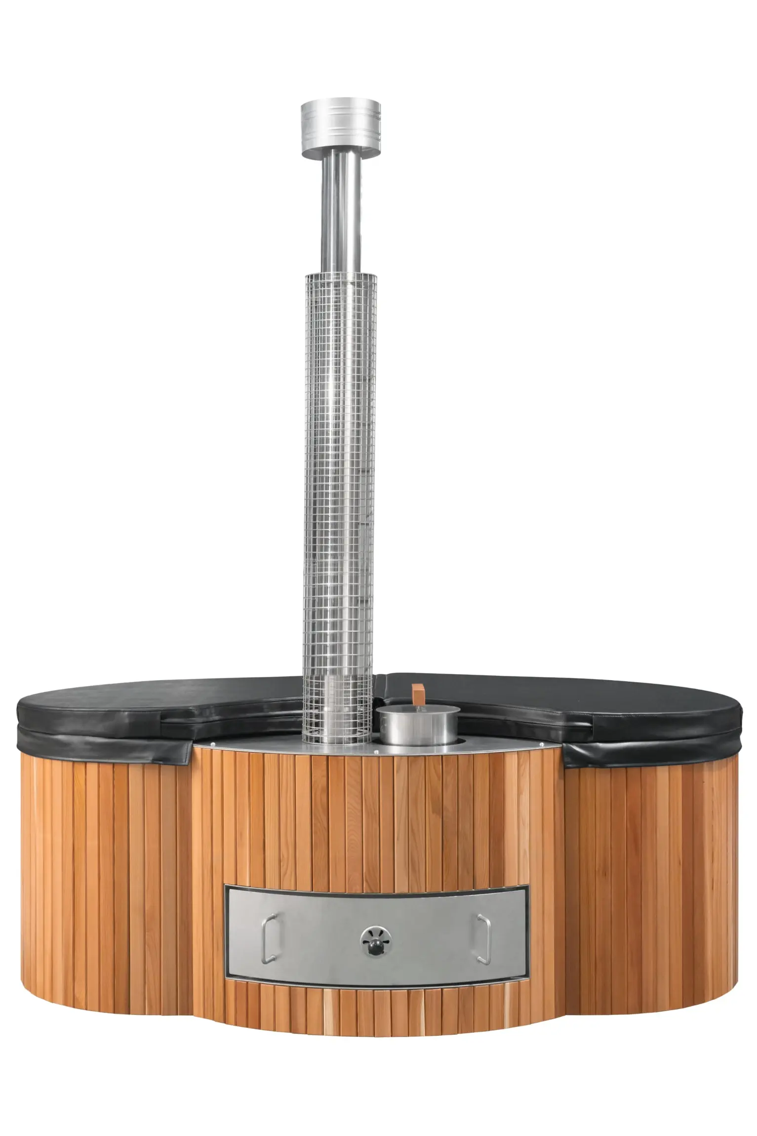 Lifetimer ™ Cedar Hot Tub  w/ Stainless Steel Liner - Wood Fired (2 Person) - Image 16