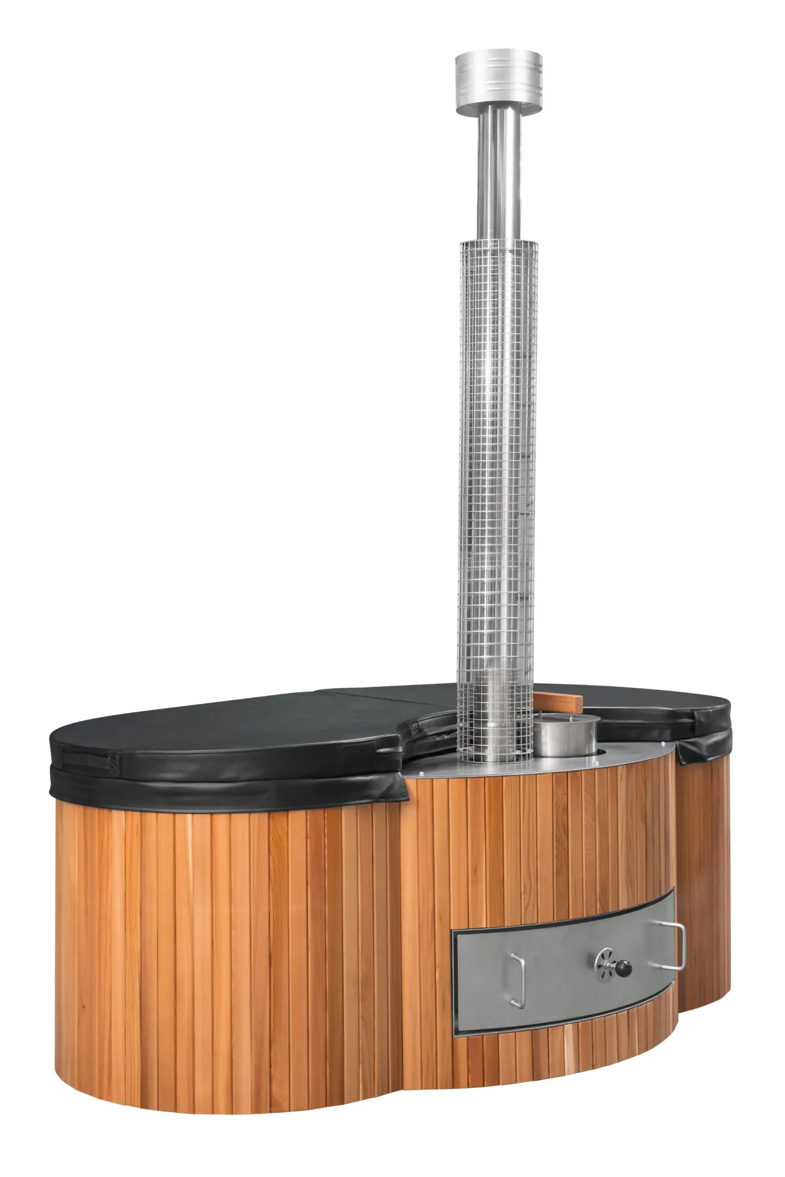 Lifetimer ™ Cedar Hot Tub  w/ Stainless Steel Liner - Wood Fired (2 Person) - Image 19
