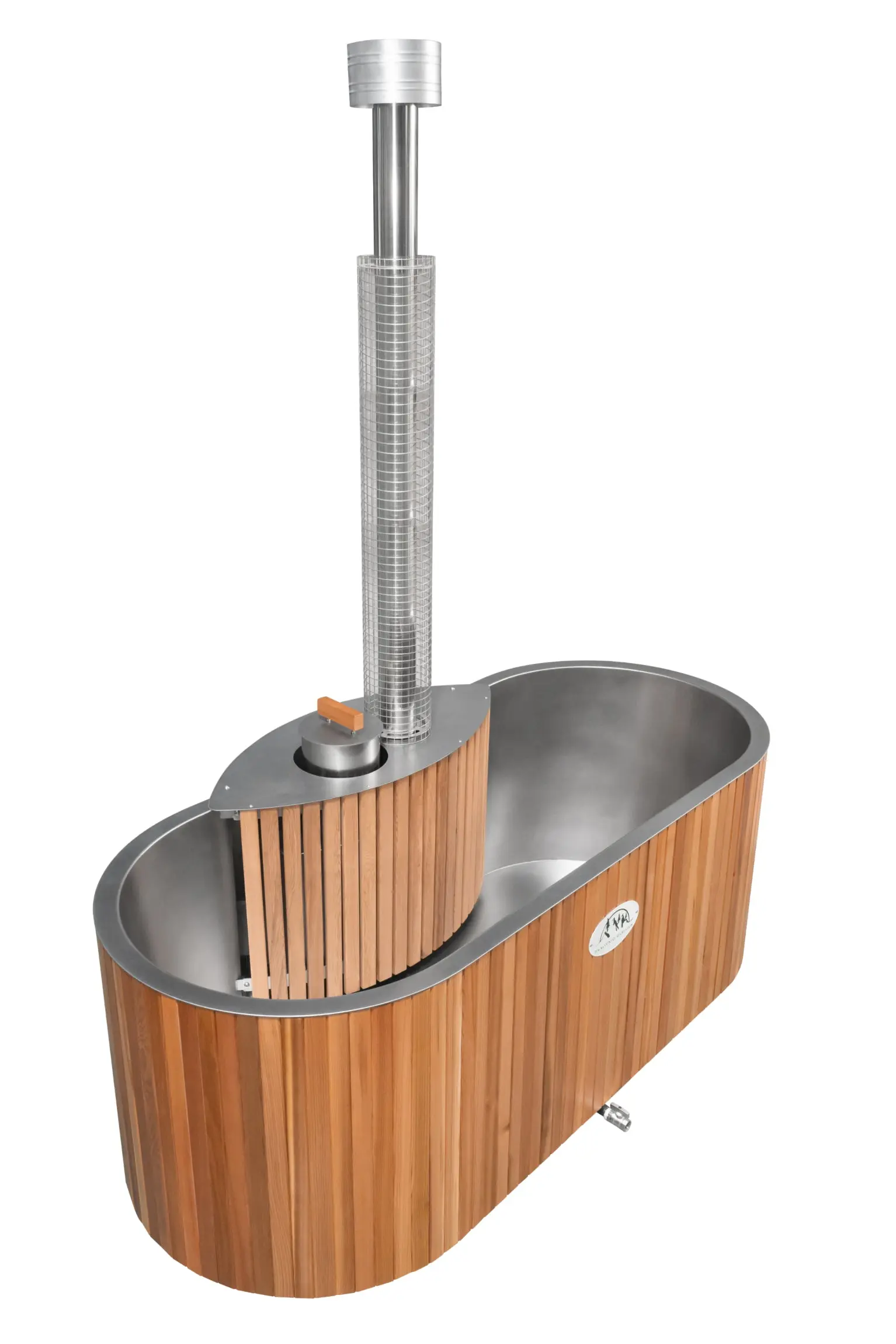 Lifetimer ™ Cedar Hot Tub  w/ Stainless Steel Liner - Wood Fired (2 Person) - Image 24