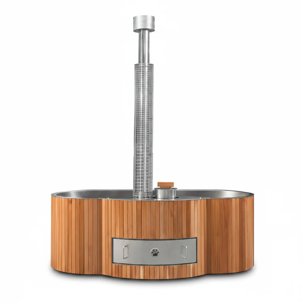 Lifetimer ™ Cedar Hot Tub  w/ Stainless Steel Liner - Wood Fired (2 Person) - Image 29